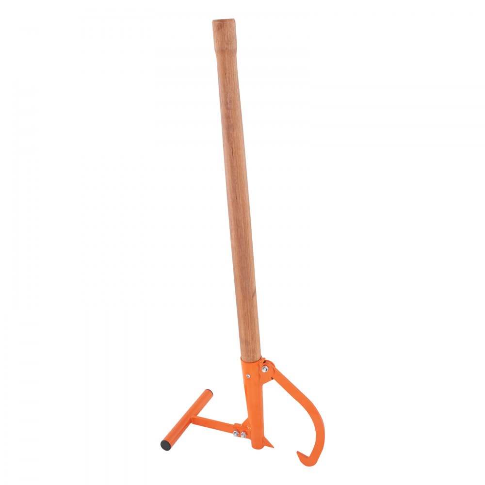 Podnośnik do ścinki VEVOR, 1180 mm, podnośnik do kłód z drewnianą rączką, obracacz kłód z regulowanym hakiem obrotowym, hak leśny, pomoc w ścince kłód o średnicy do φ 38 cm, podnośnik do toczenia, cięcia i podnoszenia kłód