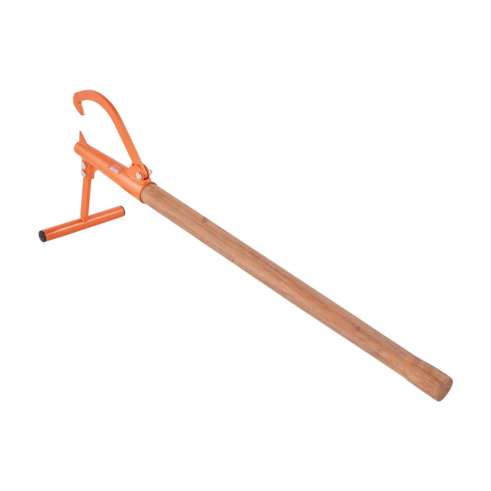 Podnośnik do ścinki VEVOR, 1180 mm, podnośnik do kłód z drewnianą rączką, obracacz kłód z regulowanym hakiem obrotowym, hak leśny, pomoc w ścince kłód o średnicy do φ 38 cm, podnośnik do toczenia, cięcia i podnoszenia kłód