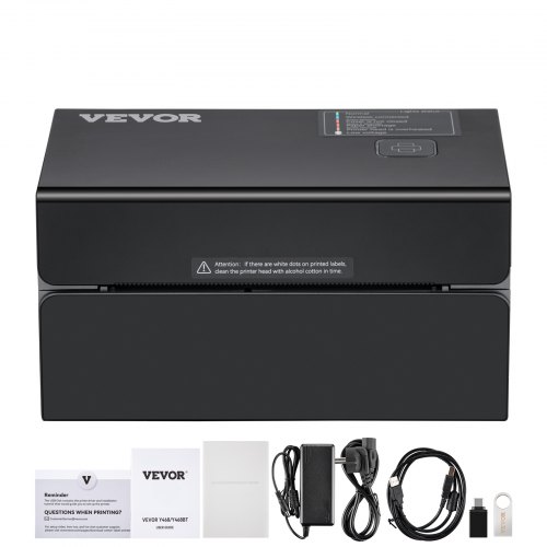 Drukarka etykiet VEVOR drukarka termiczna 40-108mm 300DPI drukarka etykiet wysyłkowych
