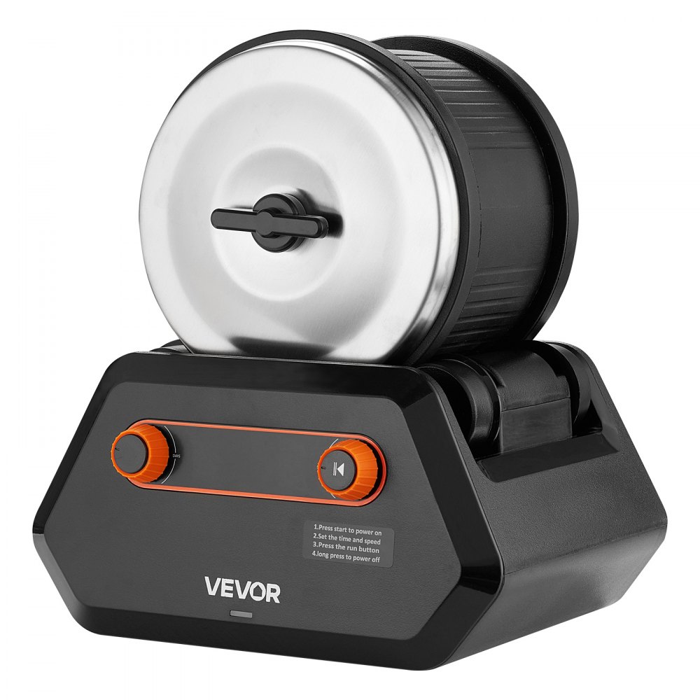 VEVOR Rock Tumbler Kit, 3 lbs Rock Polishing Kit, 4 Speed Settings 9-Day Polishing Timer Stone Polishing Kit, Rock Polisher with Rough Gemstones and Polishing Grits, Rock Polisher for Adults Kids