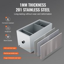 Komercyjny separator tłuszczu VEVOR, separator tłuszczu 25 funtów, separator z górnym wlotem, separator tłuszczu ze stali nierdzewnej pod zlewem, separator wody i oleju ściekowego o wydajności 6,44 GPM, do restauracji itp.