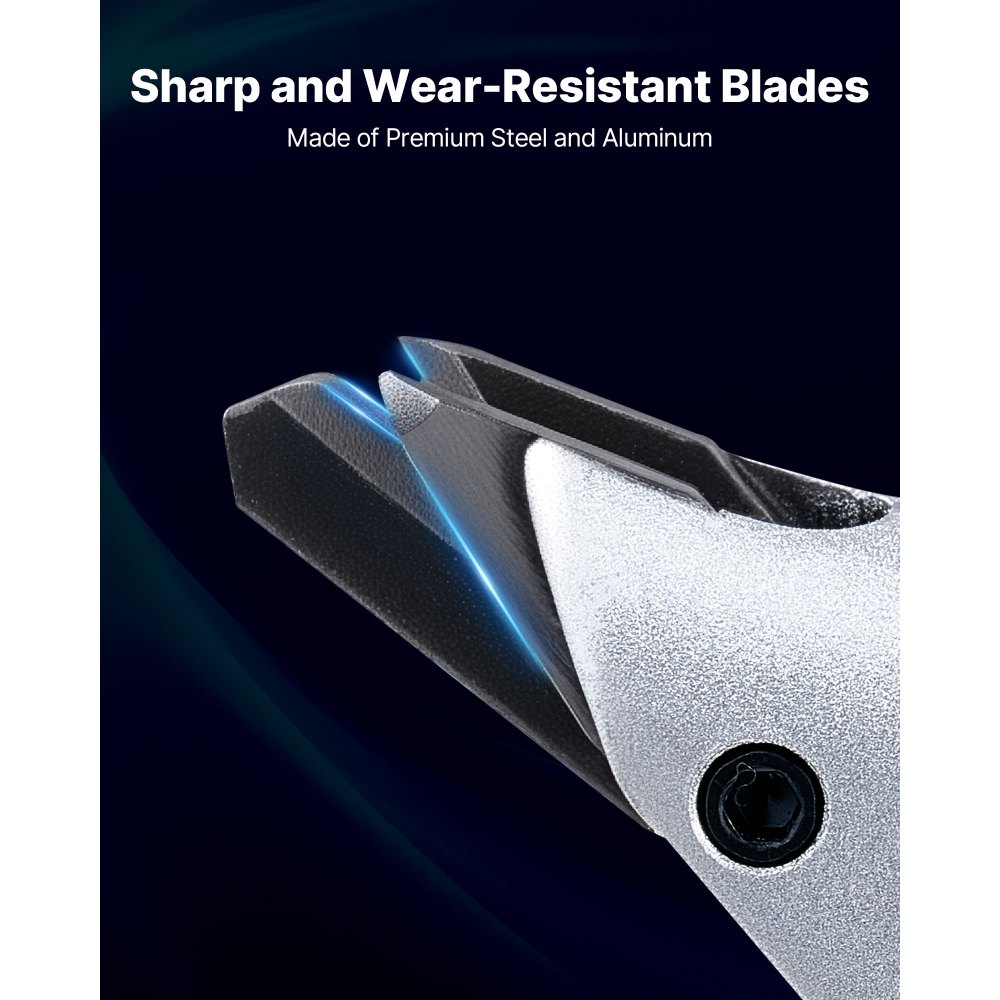 VEVOR Electric Metal Shear, 4.0-Amp Corded Sheet Metal Cutter with 360-Degree Swivel Head, Variable Speed, Continuous Cutting, Clean Cut for 1.22 mm Galvanized Steel, 1 mm Stainless Steel, 2500 SPM