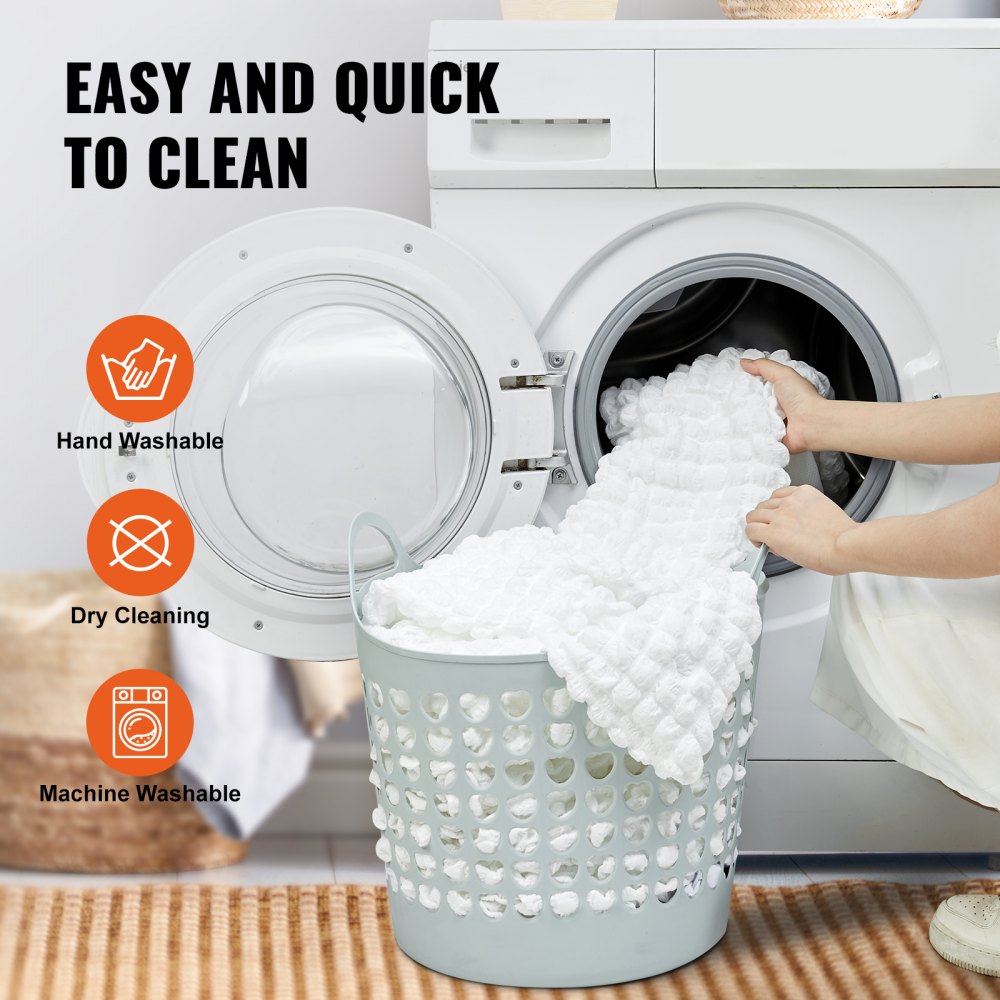 Pokrowce na krzesła VEVOR z elastycznego spandexu, uniwersalne, z falbanką, zdejmowane i nadające się do prania, na wesela, święta, bankiety, imprezy, uroczystości, do jadalni (opakowanie 4 szt., białe)