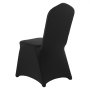 VEVOR 150 Pcs Black Chair Covers, Polyester Spandex Chair Cover, Stretch Slipcovers for Wedding Party Dining Banquet Flat-Front Chair Covers, Fits Chair Measures up to 20.08 x 17.72 x 37.4 inch