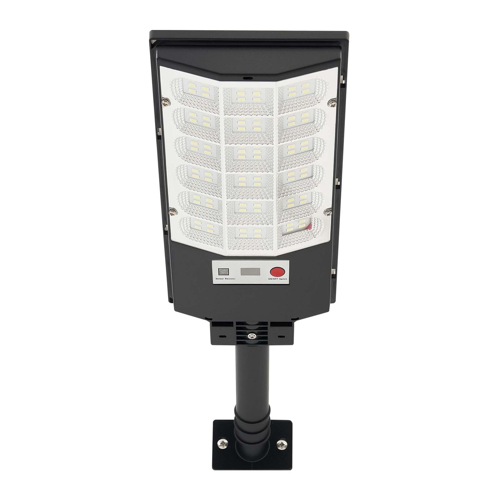 VEVOR Solarna lampa uliczna 50000 lm, lampa uliczna 500 W, lampa solarna z czujnikiem zmierzchu, reflektor LED z czujnikiem ruchu, wodoodporne oświetlenie zewnętrzne IP65 do podjazdów i ogrodów, opakowanie 4 szt.