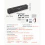 Soundbar VEVOR UTV z 4 głośnikami + 2 pasywnymi radiatorami 655 mm do wózków golfowych, quadów i łodzi, obsługuje Bluetooth, USB, AUX-IN i zdalne sterowanie RF, z wielokolorowym oświetleniem RGB, stopień ochrony IP65
