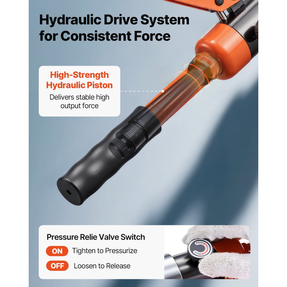 Prasa hydrauliczna VEVOR, wielofunkcyjna prasa ze szczękami TH16, TH20, TH26, TH32, narzędzie do zaciskania rur PEX i aluminiowo-plastikowych oraz szczękami V12, V15, V18, V22, V28 do rur ze stali nierdzewnej