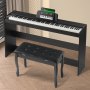VEVOR Digital Piano, 88 Keys, Electric Piano, Dual Keyboard & Speaker, Easy Case Stand with Double Bench, Headphones, 200 Tones & Rhythms, Supports Bluetooth/USB/MIDI