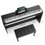 VEVOR Digital Piano, 88 Keys, Electric Piano, Dual Keyboard & Speaker, Easy Case Stand with Double Bench, Headphones, 200 Tones & Rhythms, Supports Bluetooth/USB/MIDI