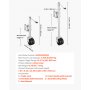 VEVOR Trailer Jack with Wheel, 907 kg Load Capacity, Heavy Duty Swivel Boat Trailer Jack with PP Dual Wheel & Ergonomic Handle, 381-685 mm Lift Range, Fit for RVs, Boats and Utility Trailers