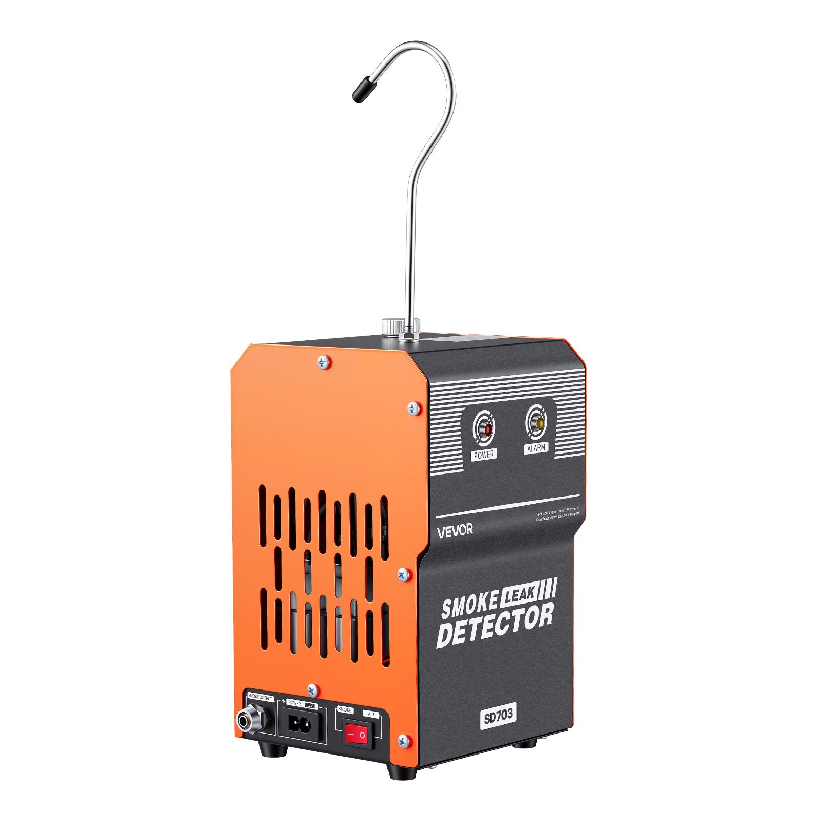 Generator dymu VEVOR EVAP, generator dymu samochodowego z pompą powietrza i podwójnym trybem przepływu powietrza, wykrywacz nieszczelności w samochodach, motocyklach i ciężarówkach, narzędzie diagnostyczne do wykrywania nieszczelności, 1,3–1,6 bara, generator dymu, narzędzie do testowania szczelności