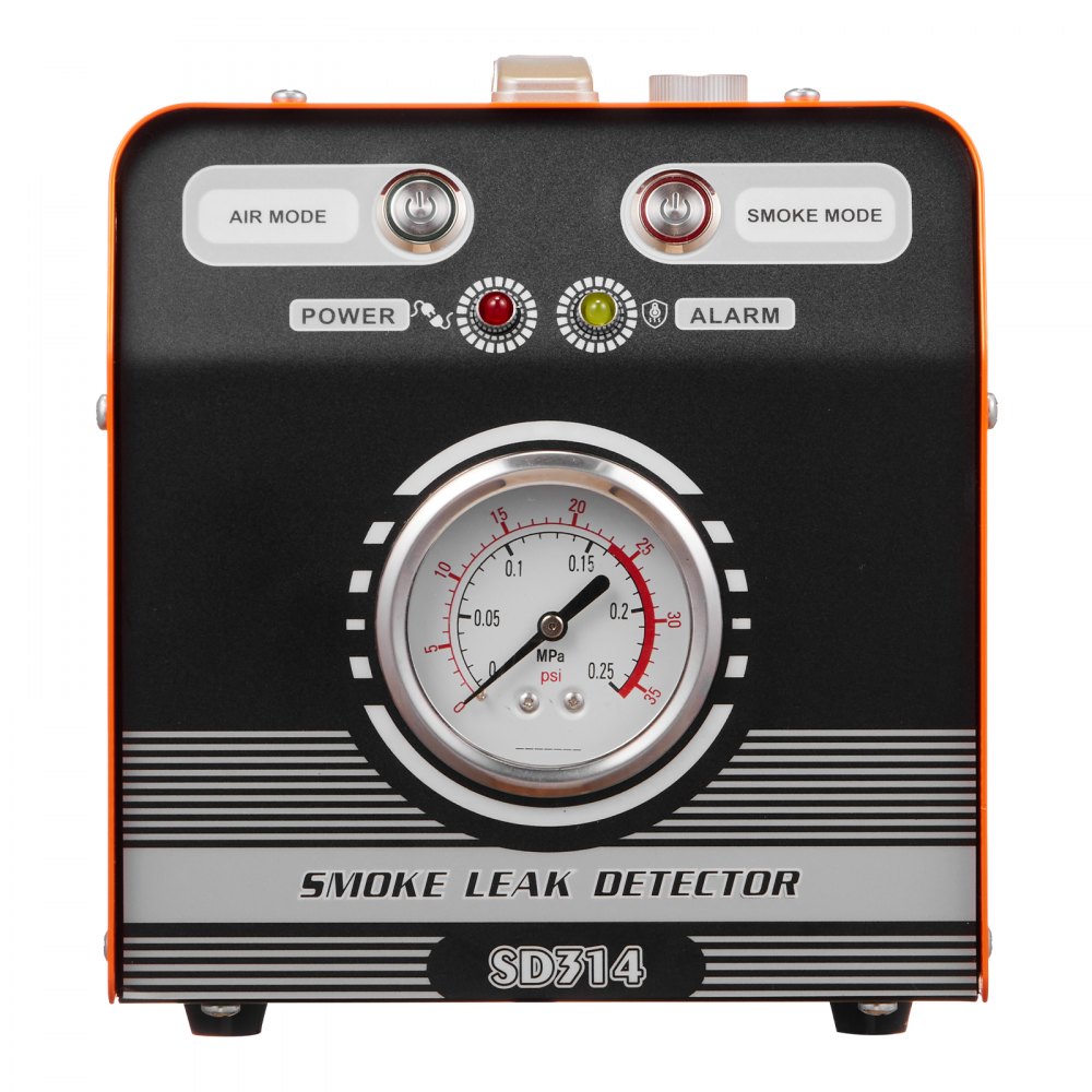 VEVOR Automotive Smoke Machine Leak Detector, EVAP Smoke Machine Leak Tester with Built-in Air Pump & Pressure Gauge, Dual-Mode Diagnostic Leak Detector for Vacuum, Fuel, Pipeline System Testing