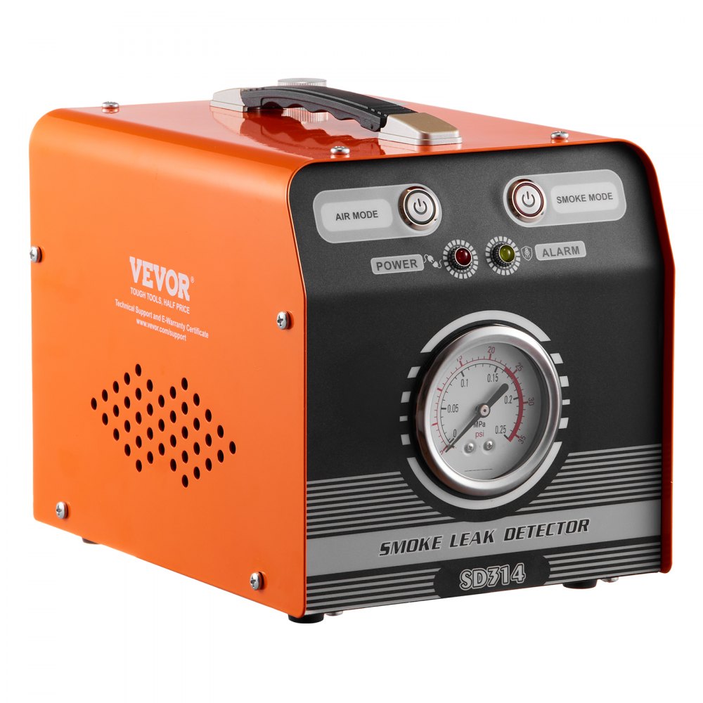 VEVOR Automotive Smoke Machine Leak Detector, EVAP Smoke Machine Leak Tester with Built-in Air Pump & Pressure Gauge, Dual-Mode Diagnostic Leak Detector for Vacuum, Fuel, Pipeline System Testing