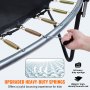 Trampolina ogrodowa VEVOR, wysokość drabinki 86 cm, trampolina dziecięca do użytku wewnątrz i na zewnątrz, udźwig 150 kg, trampoliny z siatką zabezpieczającą 360° i amortyzacją, trampoliny zewnętrzne dla dzieci i dorosłych