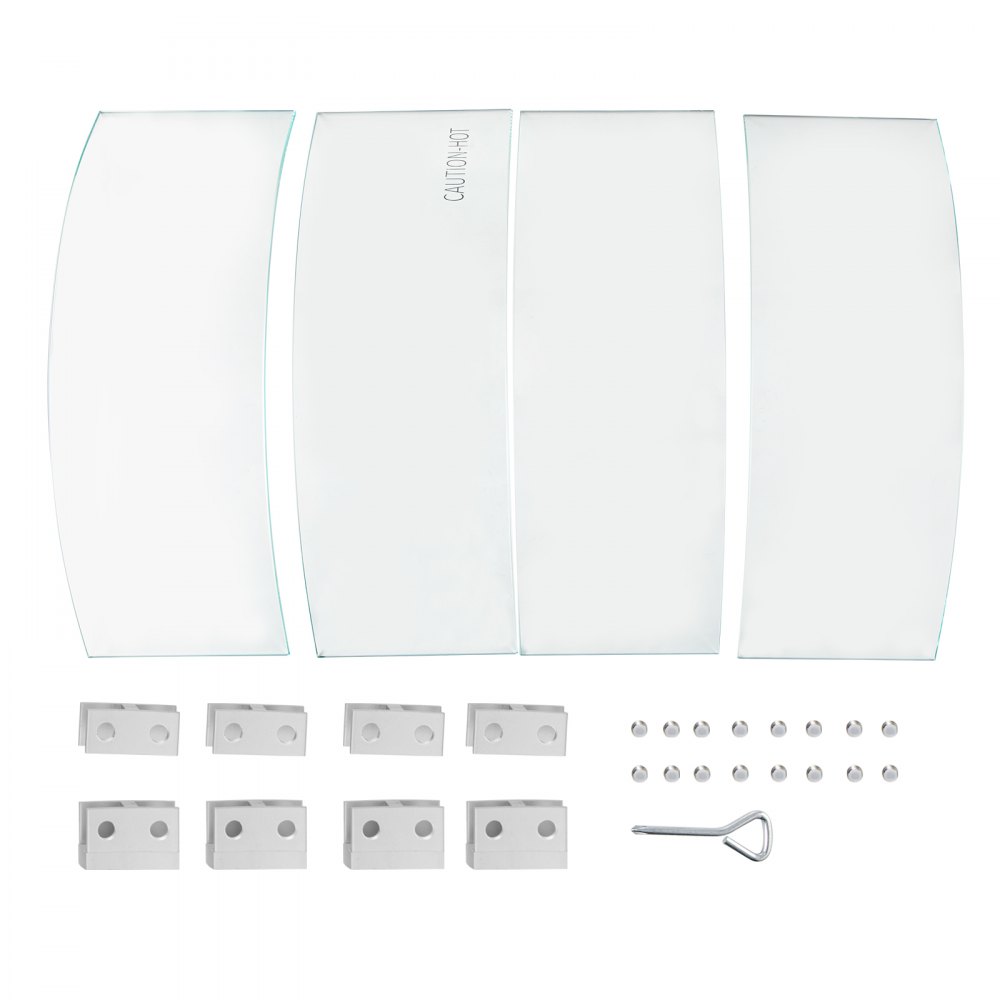 VEVOR stolik kominkowy szyba przednia szkło hartowane 580 x 580 x 150 mm o grubości 6,4 mm