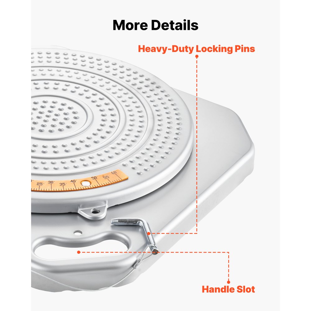 Obrotowy stół do pomiaru geometrii kół VEVOR do pomiaru osi, 2 tony na płytę, pomiary z mosiężną tarczą, obrotowy o 360° przyrząd do pomiaru osi z mostkiem przejściowym i blokiem ciśnieniowym do samochodów osobowych, SUV-ów i lekkich ciężarówek