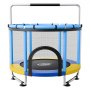 VEVOR 150cm Trampoline for Kids, Toddler Mini Trampoline, 60 kg Indoor Outdoor Play Toys with Enclosure Net and Adjustable Gymnastics Bar, Christmas Toys Birthday Gifts for Girls Boys