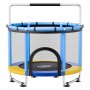 VEVOR 150cm Trampoline for Kids, Toddler Mini Trampoline, 60 kg Indoor Outdoor Play Toys with Enclosure Net and Adjustable Gymnastics Bar, Christmas Toys Birthday Gifts for Girls Boys