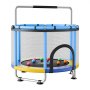 VEVOR 150cm Trampoline for Kids, Toddler Mini Trampoline, 60 kg Indoor Outdoor Play Toys with Enclosure Net and Adjustable Gymnastics Bar, Christmas Toys Birthday Gifts for Girls Boys