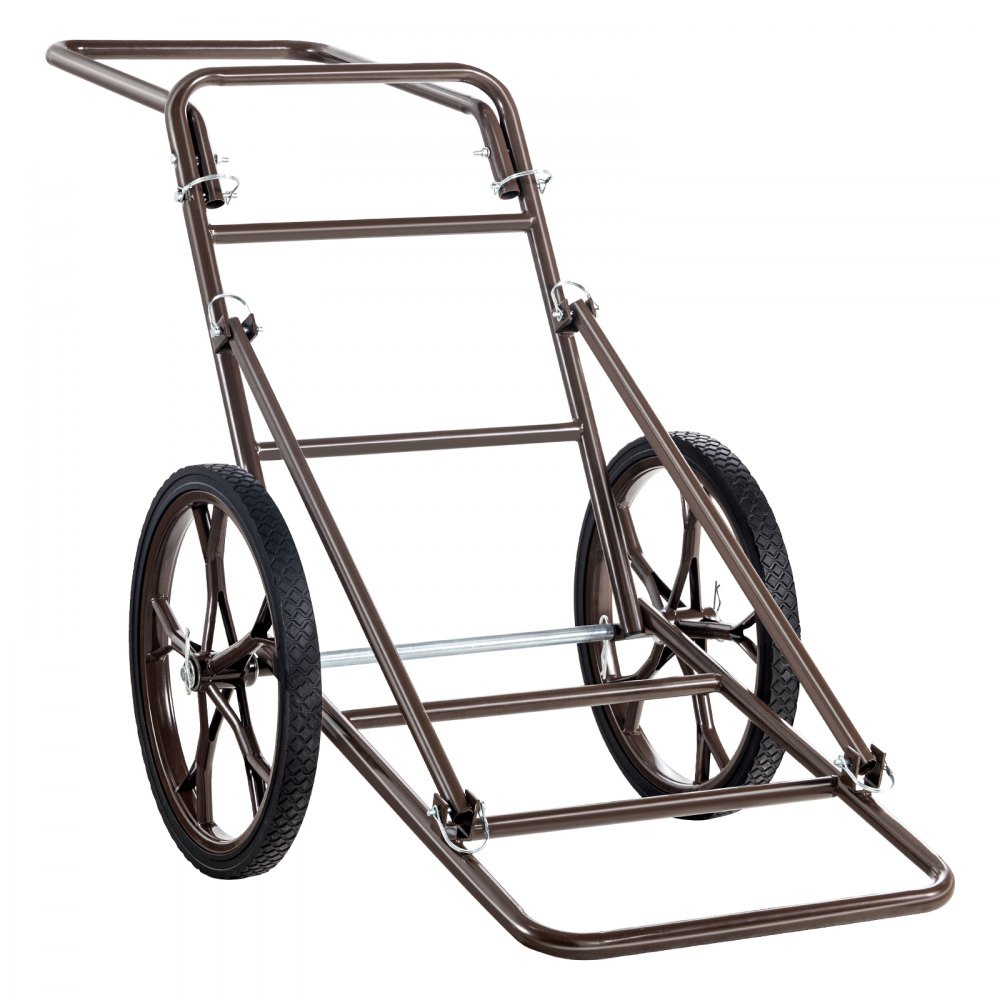VEVOR Game Cart, składany wózek do transportu zwierzyny 227 kg, transporter zwierzyny z dwoma kołami o średnicy 42 cm i ergonomicznym uchwytem, ​​akcesoria do wózków do transportu zwierzyny, uniwersalny wózek transportowy do polowań, wędkowania i pieszych wędrówek