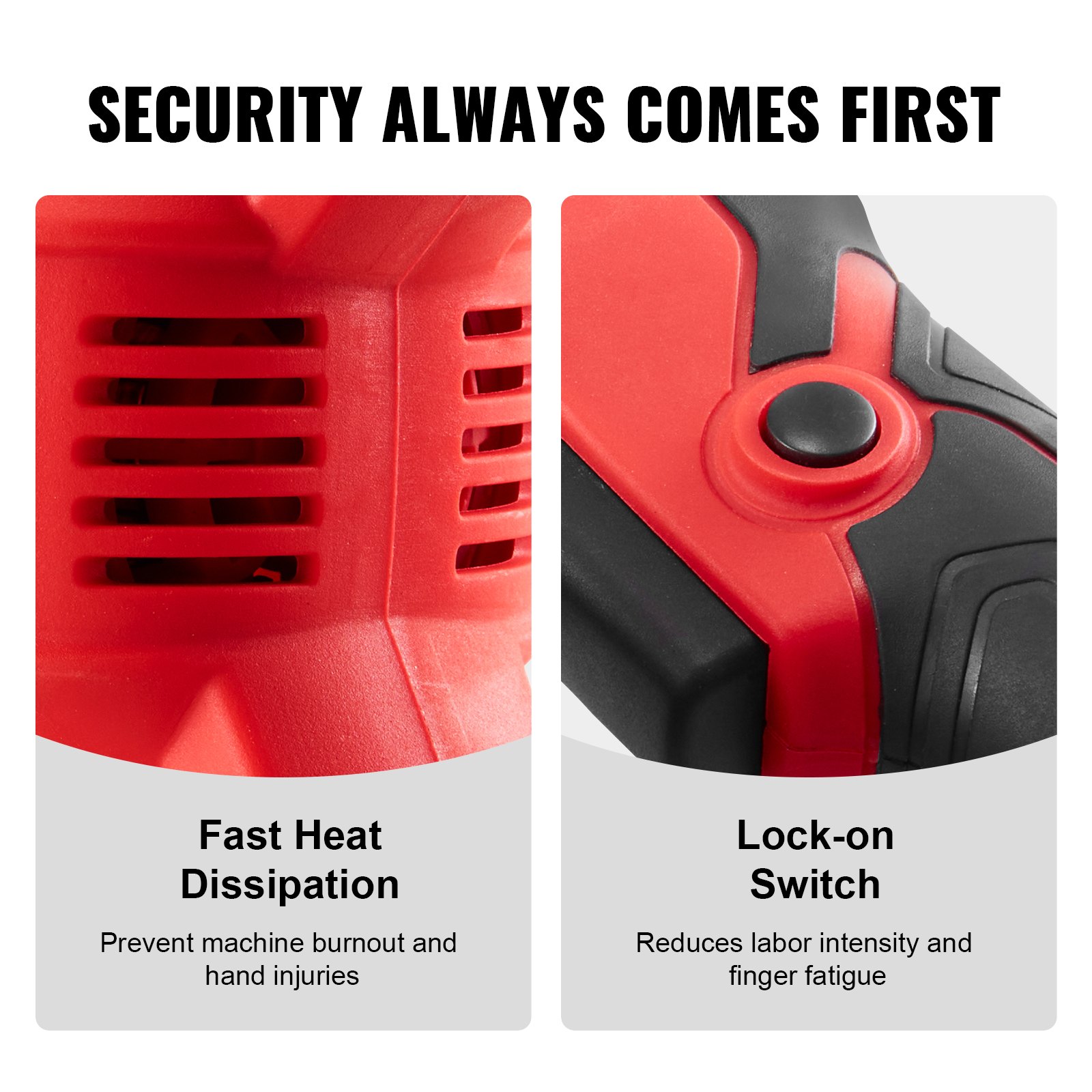 VEVOR Ręczny wibrator do betonu, wibrator elektryczny o mocy 960 W i prędkości 4000 obr./min, elektryczne narzędzie wibracyjne do betonu z 2-metrowym prętem wału, przenośny wibrator ołówkowy do usuwania pęcherzyków powietrza i mieszania betonu