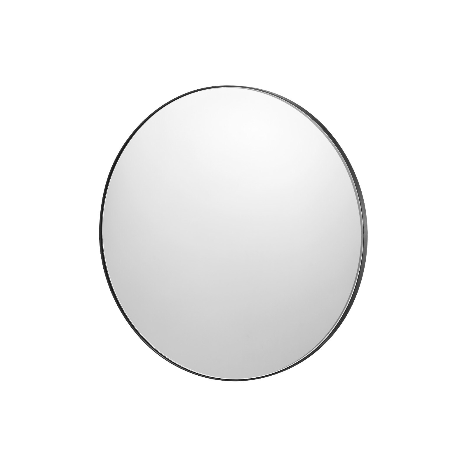 Lustro ścienne VEVOR, lustro do makijażu, lustro łazienkowe, średnica 762 mm, grubość 3,81 mm, okrągłe lustro, rama ze stopu aluminium z uchwytem w kształcie litery Z do łazienki, sypialni, korytarza