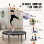 VEVOR Składana Mini Trampolina Fitness Rebounder 934 mm, Nośność 100 kg Trampolina Treningowa, Rebounder Trampolina Sportowa Mini Trampolina Ogrodowa Trampolina dla Dorosłych Do Treningu Wewnątrz/W Ogrodzie