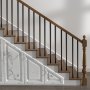 Balustrada schodowa VEVOR, opakowanie 101 szt., aluminiowe tralki schodowe 66 cm, metalowa poręcz z wrzecionem 3/4 cala, balustrada tarasowa z nakładkami i śrubami do schodów, ganku, patio, matowa czerń