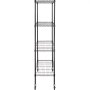 Regał magazynowy VEVOR z kółkami, 4-poziomowy, regulowany, udźwig 700 funtów, wytrzymały regał garażowy, metalowy organizer, półki druciane, czarny, 120 x 45 x 188 cm do kuchni, spiżarni, piwnicy, łazienki