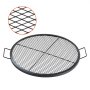 Ruszt do grilla VEVOR X-Marks Fire Pit, Φ 760 x 25 mm, stalowy ruszt do grilla Campfire BBQ z uchwytem i wspornikiem X-Wire, przenośne naczynia kempingowe na imprezy i spotkania na świeżym powietrzu, czarny