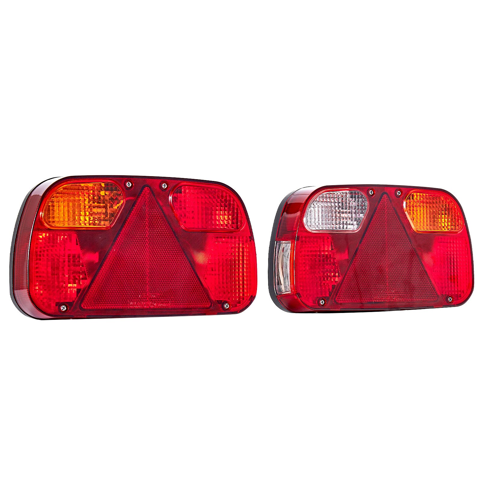 VEVOR Lampy do przyczepy, 2 szt., 6 trybów (światła stopu/kierunkowskazy/światła tylne/tablicy rejestracyjnej/światła cofania/światła przeciwmgielne), zestaw oświetlenia przyczepy z wiązką przewodów do ciężarówek