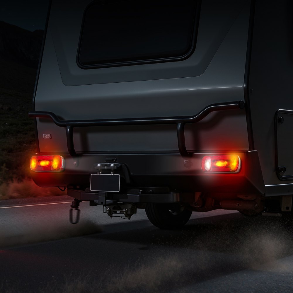 VEVOR Trailer Lights, 2PCS 12V Oval Trailer Tail Lights Kit with Stop Brake Turn Tail License Reversing Fog Lamp, Waterproof Tow Lighting Kit with Wiring Harness for Boat Truck Camper RV Snowmobile