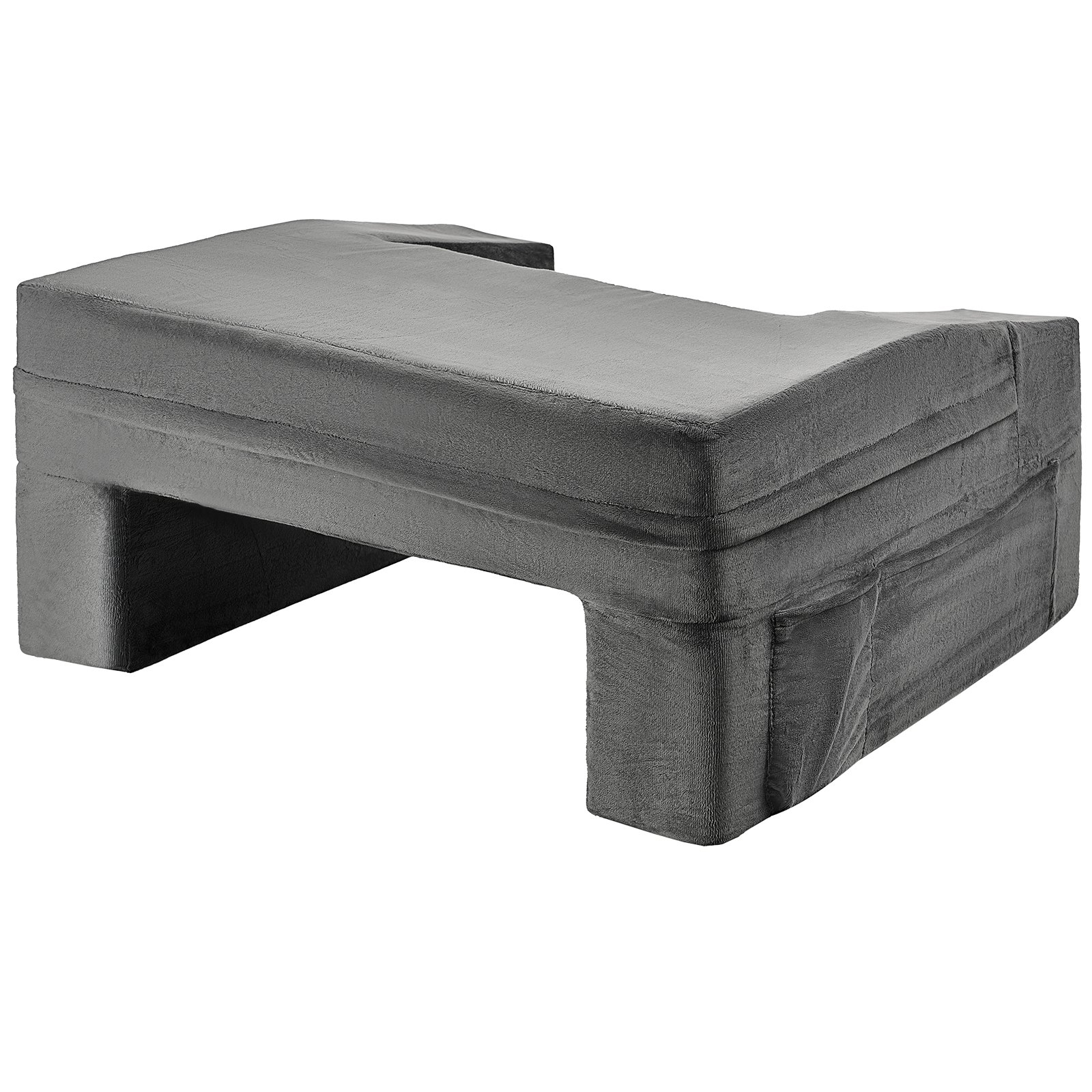 Poduszka do czytania VEVOR (610 x 533 x 290 mm) z tkaniny nadającej się do prania, poduszka na biurko z 2 kieszeniami i uchwytem na kubek, piankowa mata z pamięcią kształtu do oglądania telewizji, czytania i grania, szara