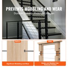 Zestaw 30 sztuk niewidocznych balustrad kablowych VEVOR, niewidoczne gniazdo 1/8" ze stali nierdzewnej T316 i końcówka śruby wtłaczanej do poręczy kablowych, napinacz wciskany 1/8" do słupków drewnianych/metalowych, osprzęt do poręczy kablowych, czarny