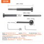 VEVOR 40-pack invisible cable railing set, T316 stainless steel 1/8 inch invisible receiver and crimp end for cable railing, crimp clamp 1/8 inch for wood/metal posts, black