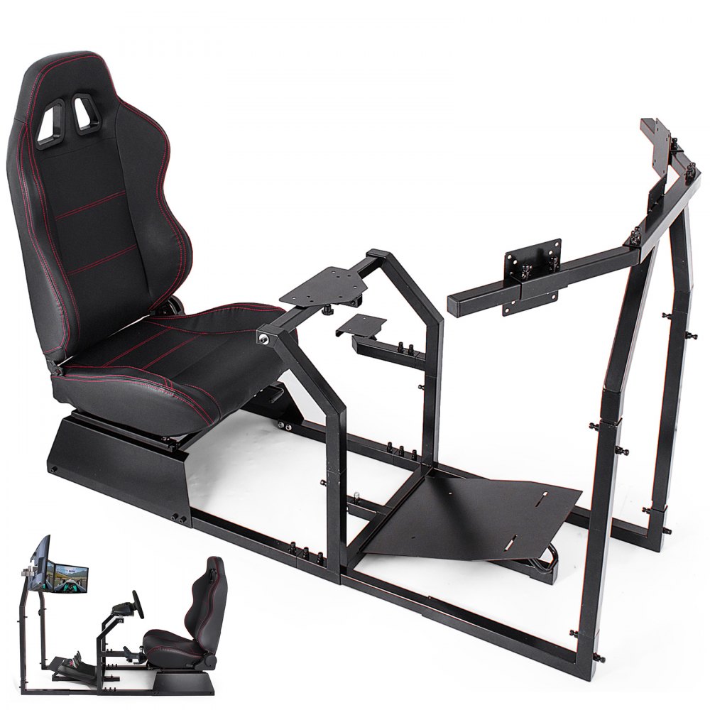 GTA-F Model Racing Simulator Kokpit Gaming Chair z potrójnym stojakiem na monitor
