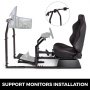 GTA-F Model Racing Simulator Kokpit Gaming Chair z potrójnym stojakiem na monitor