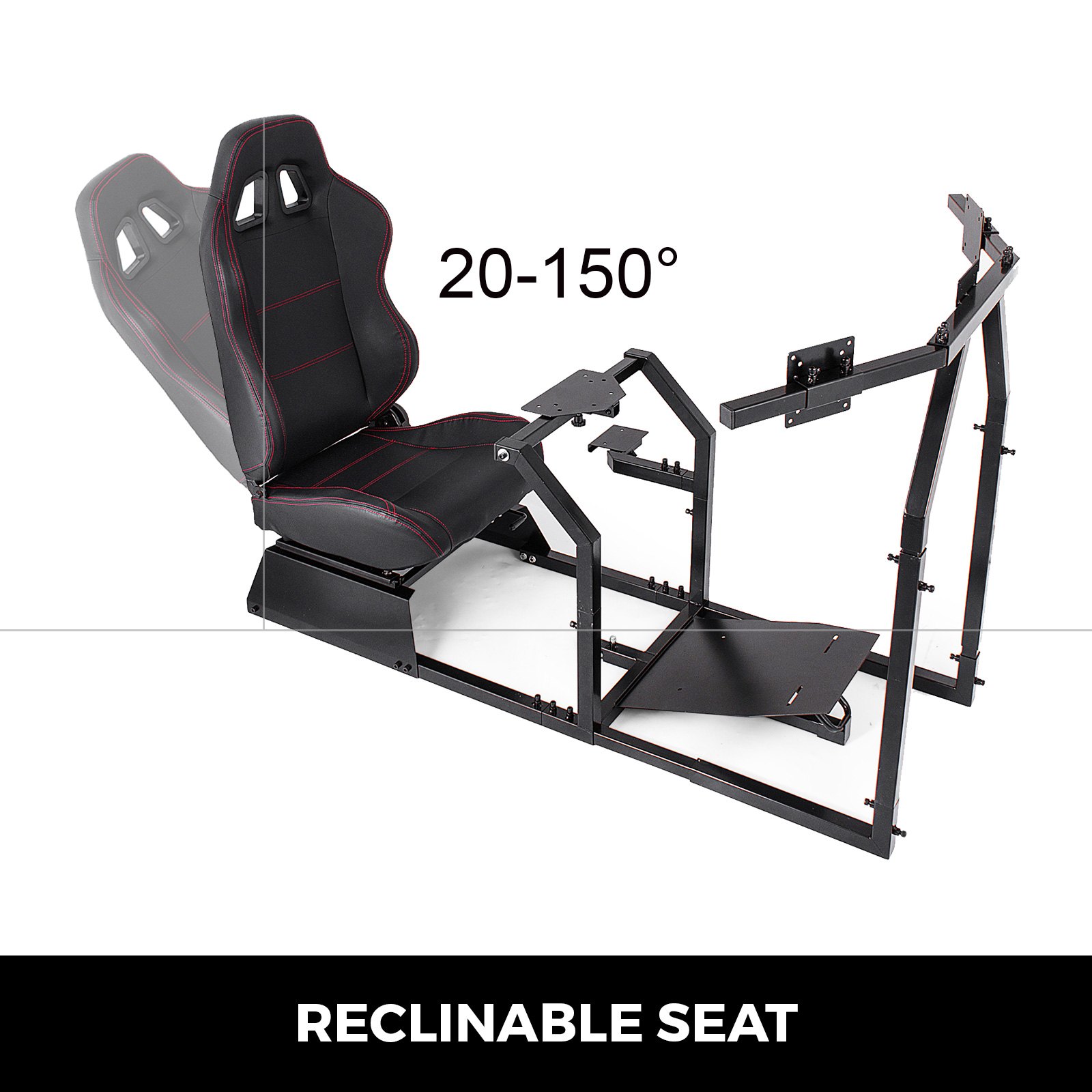 GTA-F Model Racing Simulator Kokpit Gaming Chair z potrójnym stojakiem na monitor