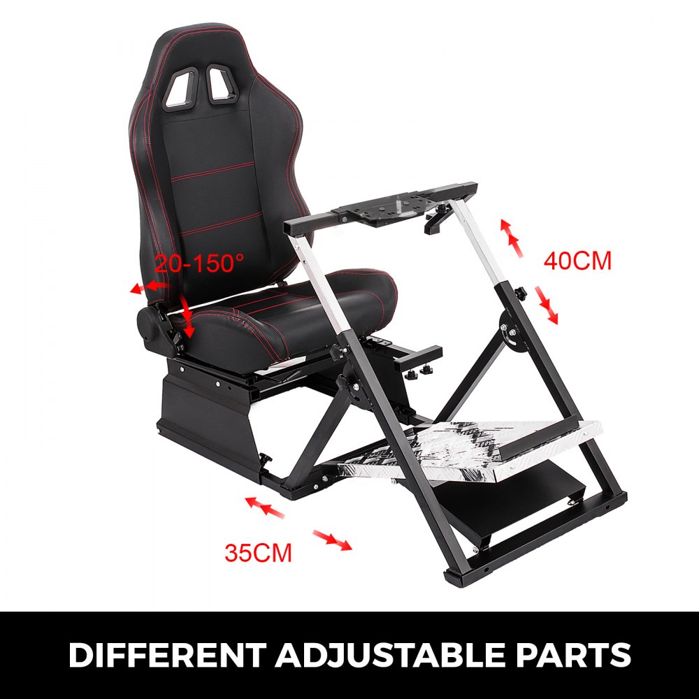 VEVOR Stojak na kierownicę do wyścigów G27 / G29 / G920 / T500RS Symulator wyścigów Kokpit Gaming Chair V2 Gt