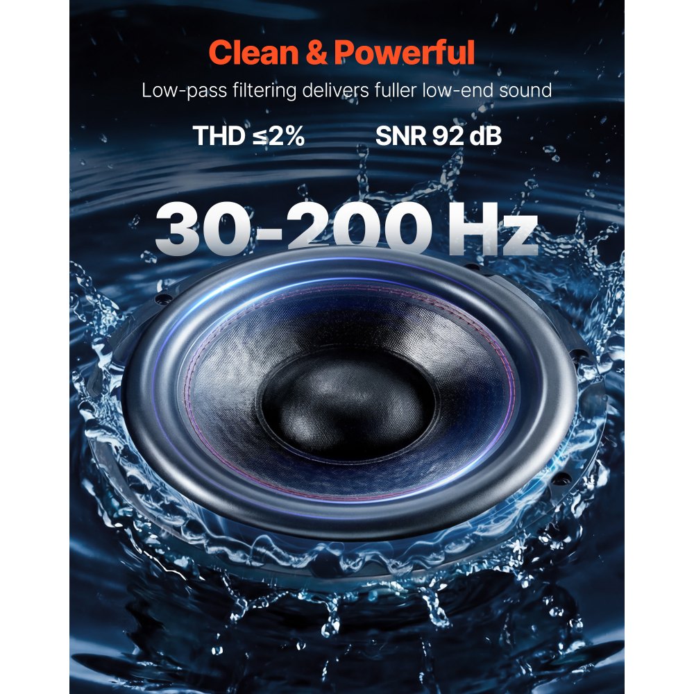 Zestaw subwoofera samochodowego VEVOR z obudową 305 mm, podwójny subwoofer i wzmacniacz o mocy 1200 W RMS, z oddzielnym wzmacniaczem i zestawem okablowania, wydajny system audio do samochodu