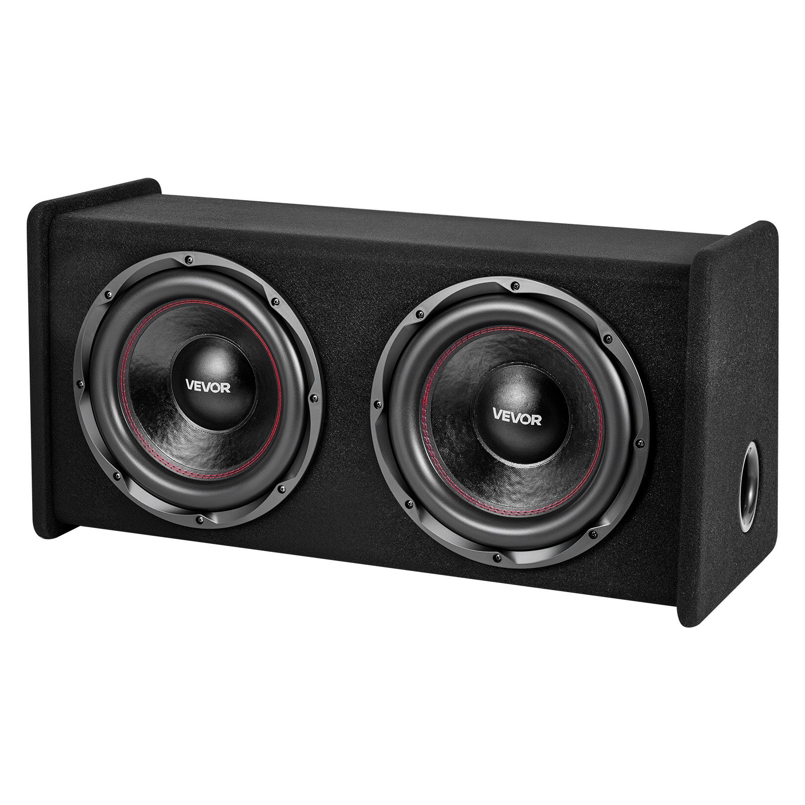Zestaw subwoofera samochodowego VEVOR z obudową 305 mm, podwójny subwoofer i wzmacniacz o mocy 490 W RMS, z oddzielnym wzmacniaczem i zestawem okablowania, wydajny system audio do samochodów osobowych i SUV-ów