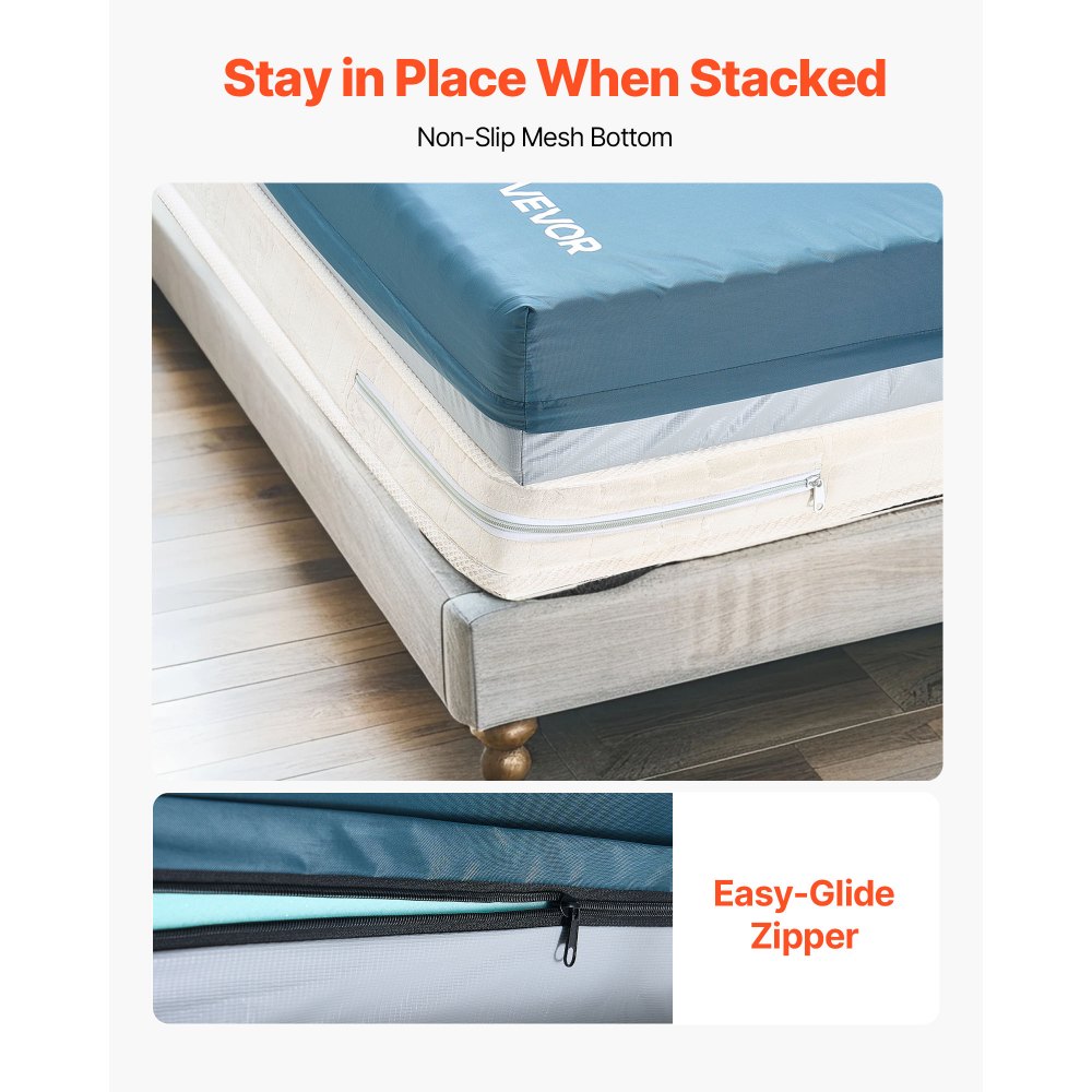 Materac pielęgnacyjny VEVOR, nośność 158 kg, materac piankowy medyczny, odciążający, wodoodporny, do leczenia odleżyn w domach opieki i opiece domowej, 2030 x 914 x 153 mm
