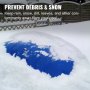 VEVOR dmuchane przykrycie basenowe plandeka basenowa plandeka zimowa okrągła 3,5 m niebieska