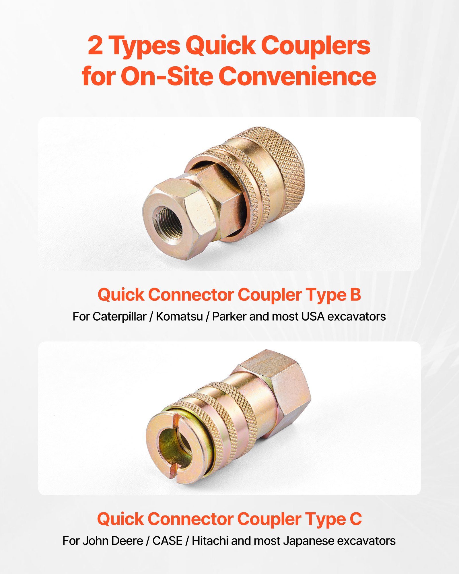 VEVOR Hydraulic Pressure Test Kit, 10/60/160/400/600 Bar (150/900/2300/6000/9000 PSI), Hydraulic Gauge Kit 5 Gauges 20 Couplings 4 Quick-Release Couplers 3 Hoses for Excavator Construction Machinery