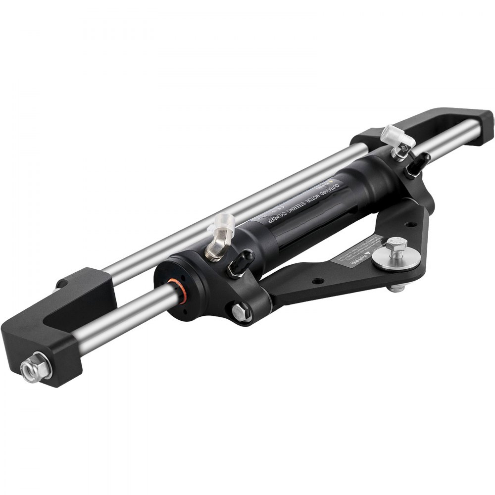 VEVOR Hydrauliczny siłownik sterujący 300 KM, hydrauliczny układ kierowniczy montowany z przodu, hydrauliczny zestaw sterujący do łodzi z silnikiem zaburtowym bez węża hydraulicznego i steru do układu sterowania łodzią zaburtową