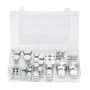 VEVOR 72-piece JIC hydraulic fittings, industrial hydraulic cap & plug, hose & pipe fitting kit, cap & plug kit, precision threads in 37° cutting sizes 4, 6, 8, 10, 12, 16