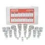 VEVOR 72-piece JIC hydraulic fittings, industrial hydraulic cap & plug, hose & pipe fitting kit, cap & plug kit, precision threads in 37° cutting sizes 4, 6, 8, 10, 12, 16