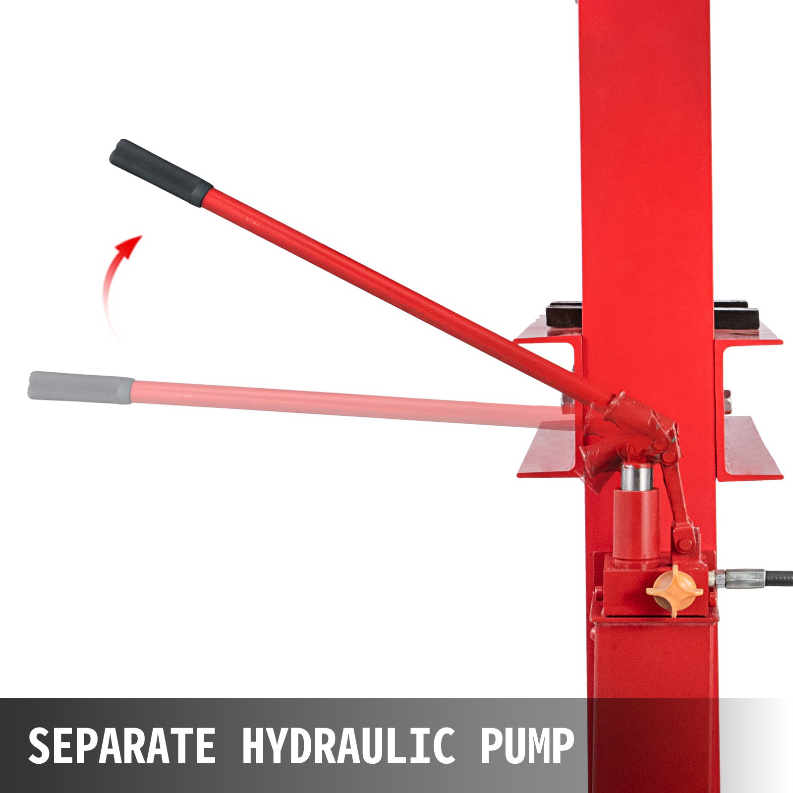 Prasa hydrauliczna ramowa 30T z pompą i manometrem czerwona