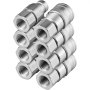VEVOR Hydraulic Quick Couplings Coupling Set Quick Coupling 4 pcs. 1/2 inch, Steel & PVC Hydraulic Coupling Plug Non-Deformable Corrosion Protection Compressed Air Coupling Quick Coupling Plug