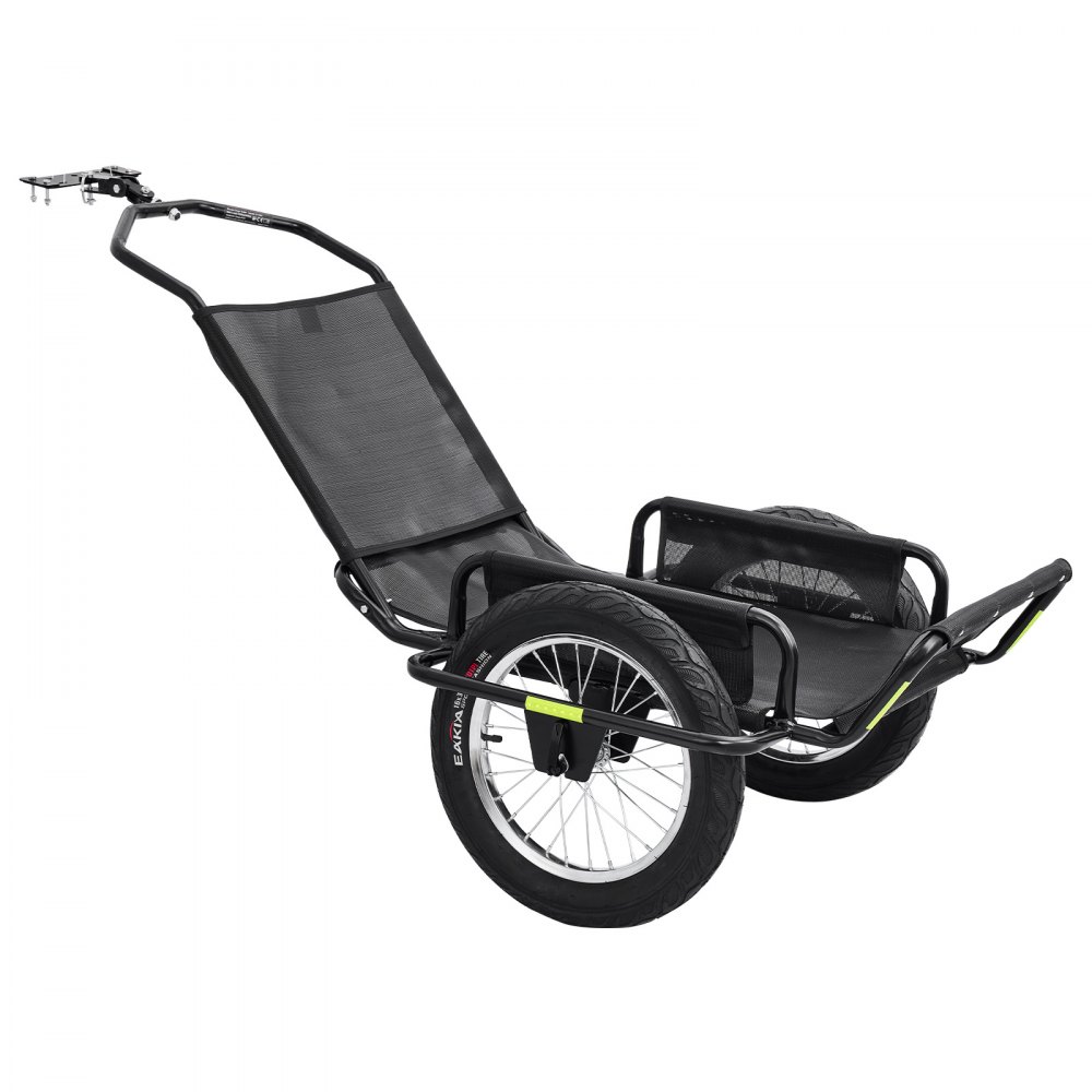 Przyczepa rowerowa VEVOR, przyczepa towarowa, transportowa do użytku w terenie, 145 kg, stal węglowa i siatka PVC, z 8 odblaskami, składana konstrukcja, do kół o średnicy 22-28 cali, wózek rowerowy do każdego terenu